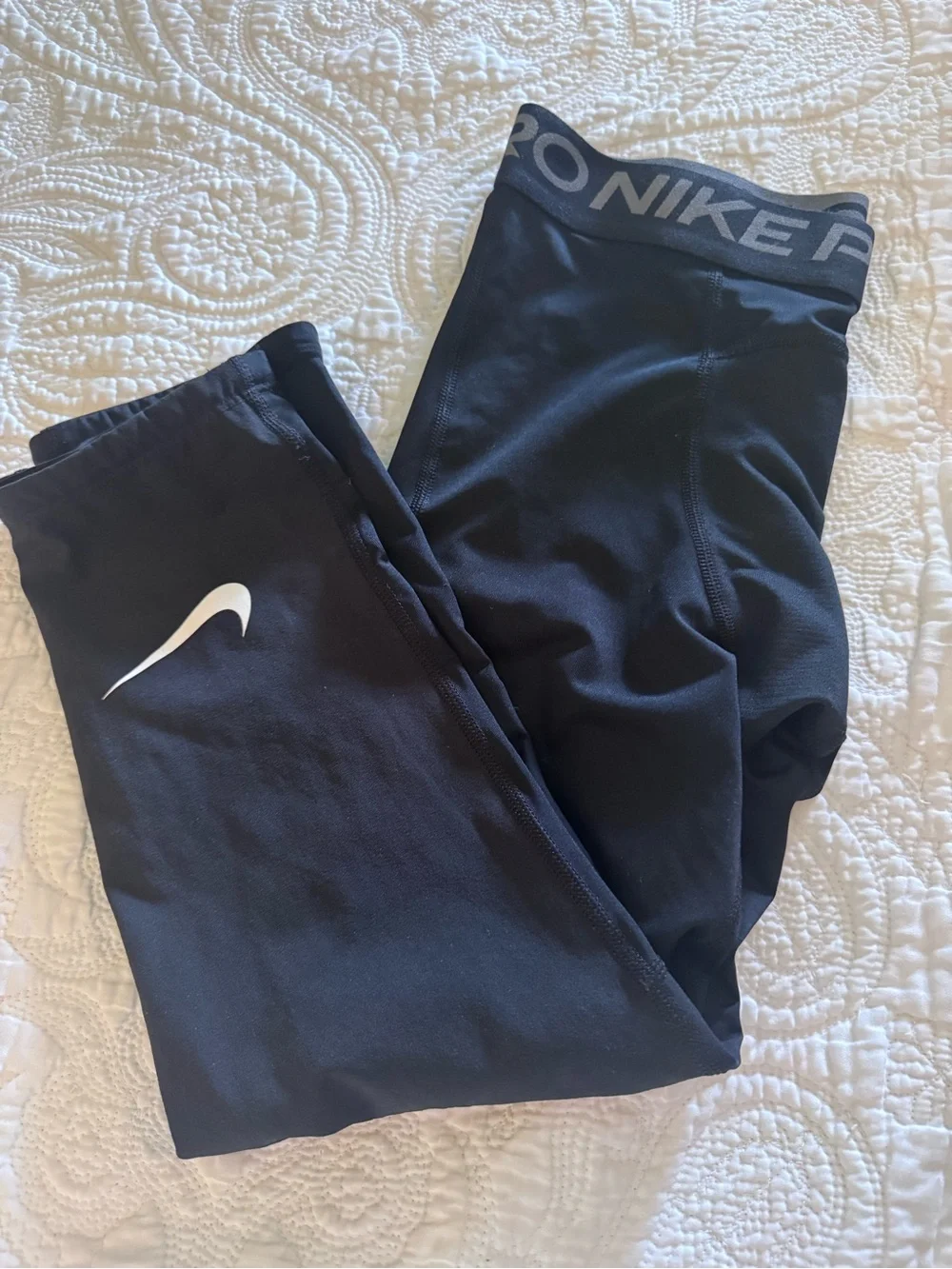 Nike Black Youth Performance Compression Leggings